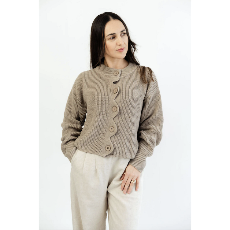 Santabarbara The Label Wellencardigan – Hellbraun meliert