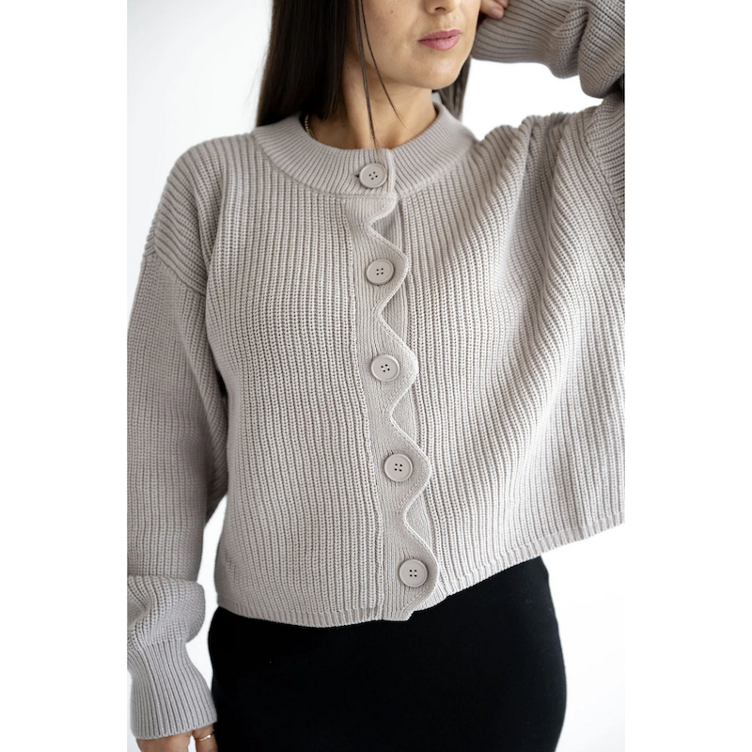 Santabarbara The Label – Welle Strickjacke aus 100 % Baumwolle