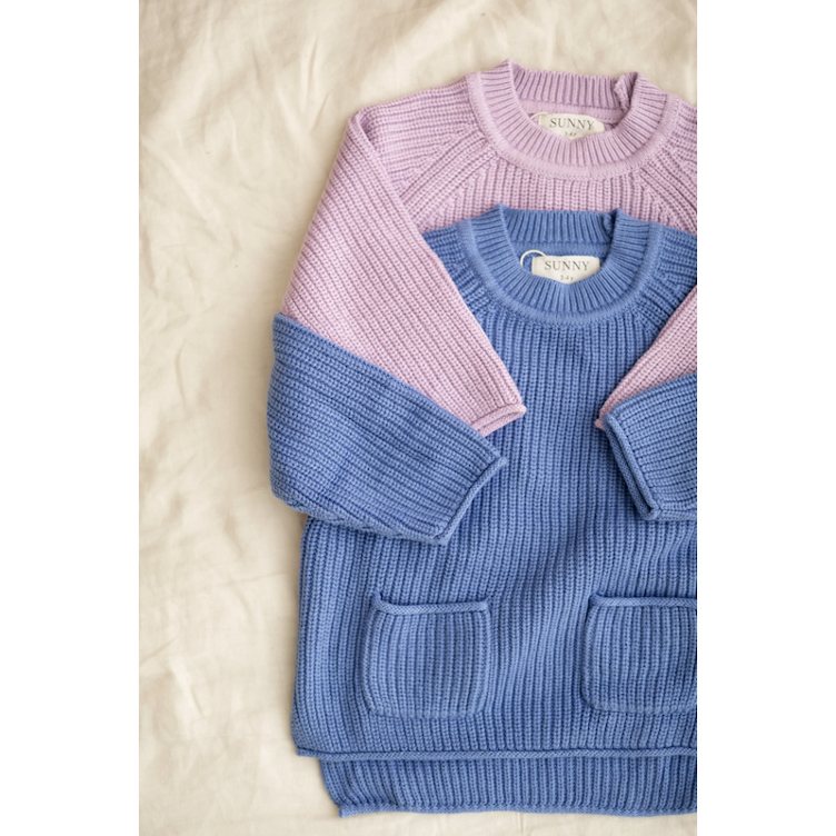 Strickpullover „Sunny“ – Farbe Ocean Breeze (Hellblau)