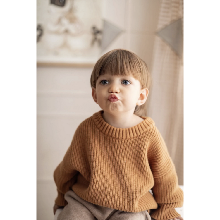 Strickpullover „Sunny“ – Farbe Pumpkin